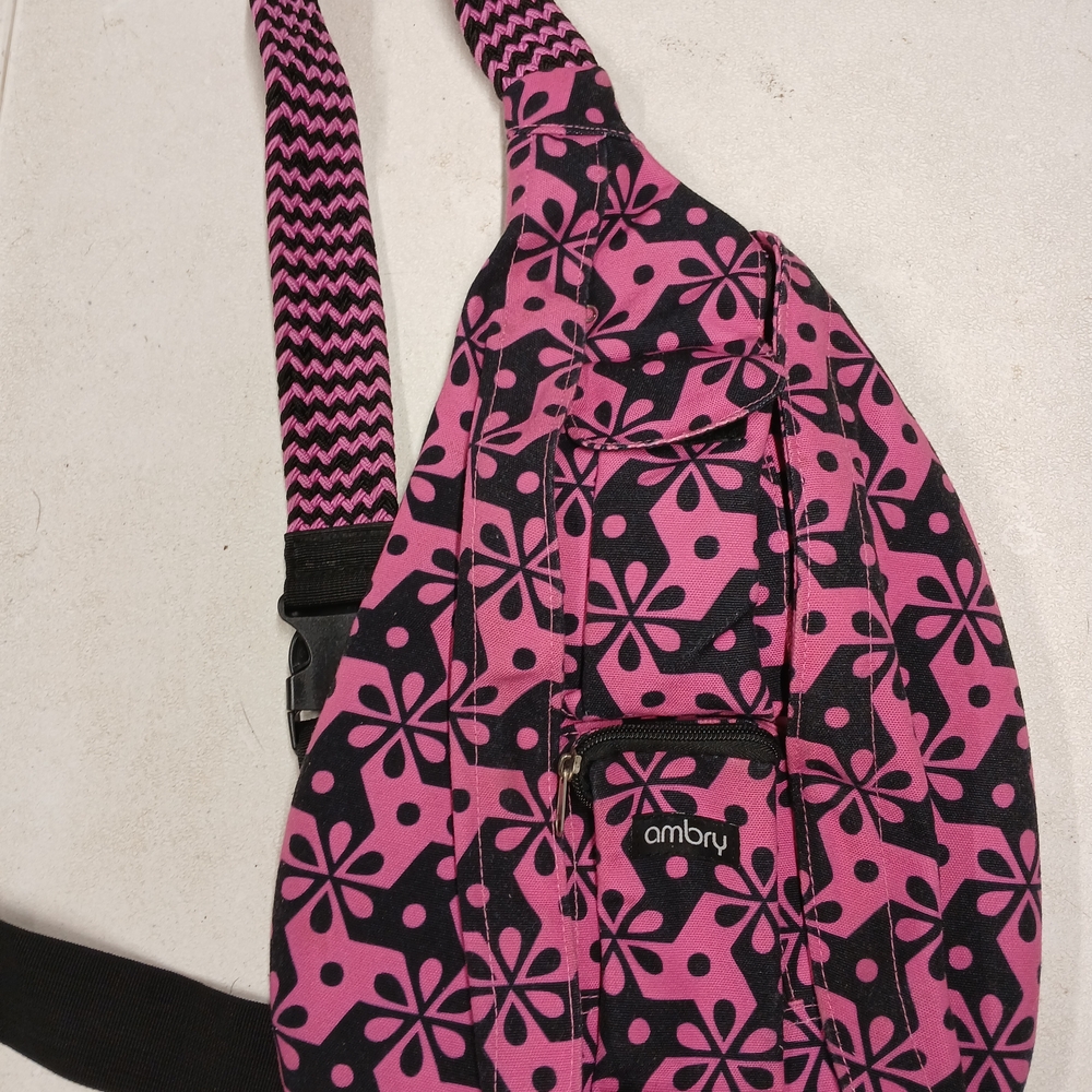 Pink and Black Floral Women's Backpack